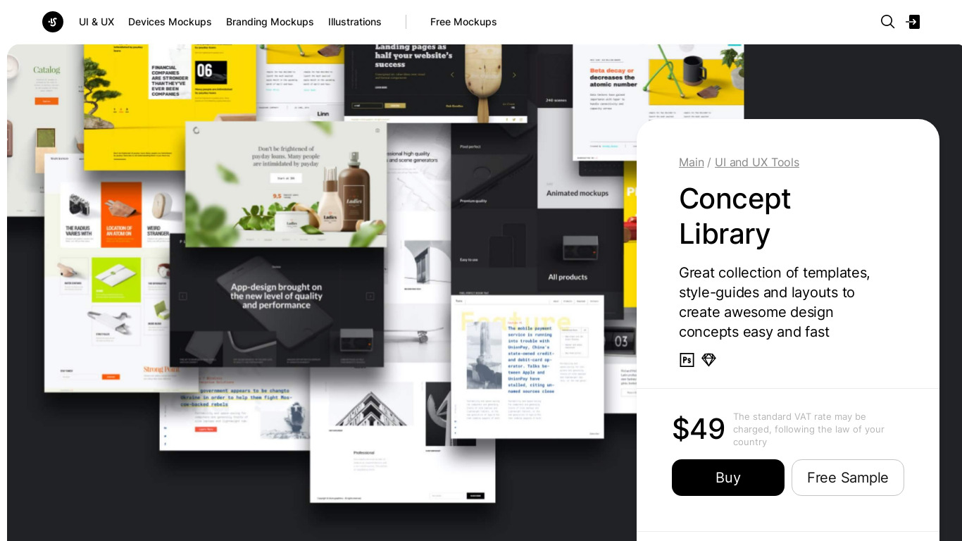 ls.graphics Concept Library Landing page
