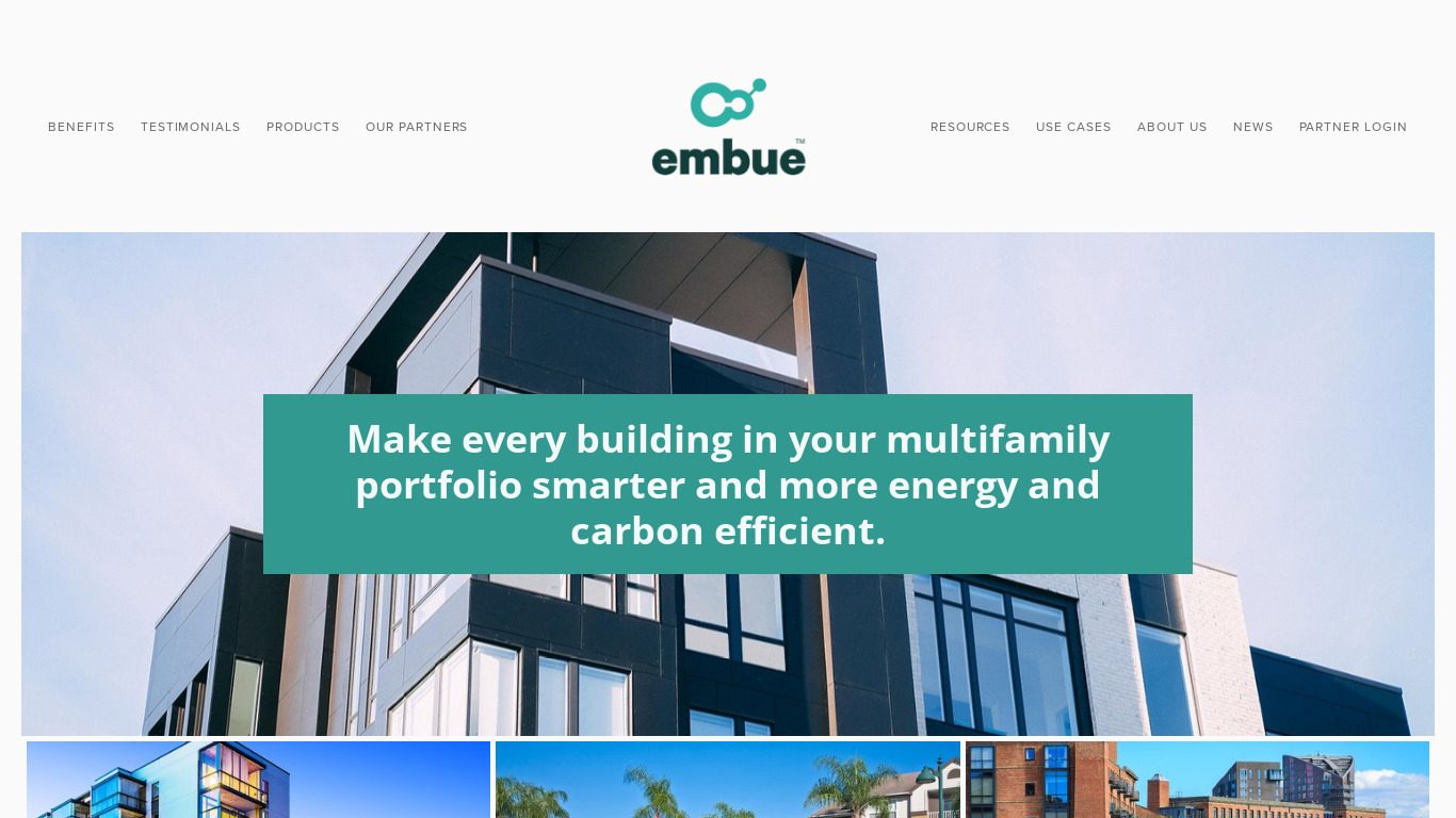 Embue Landing page