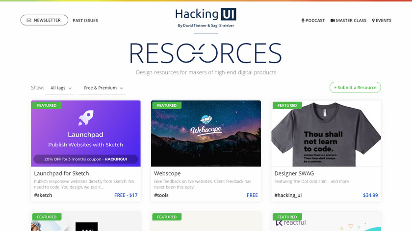hackingui.com Hacking UI Landing Page