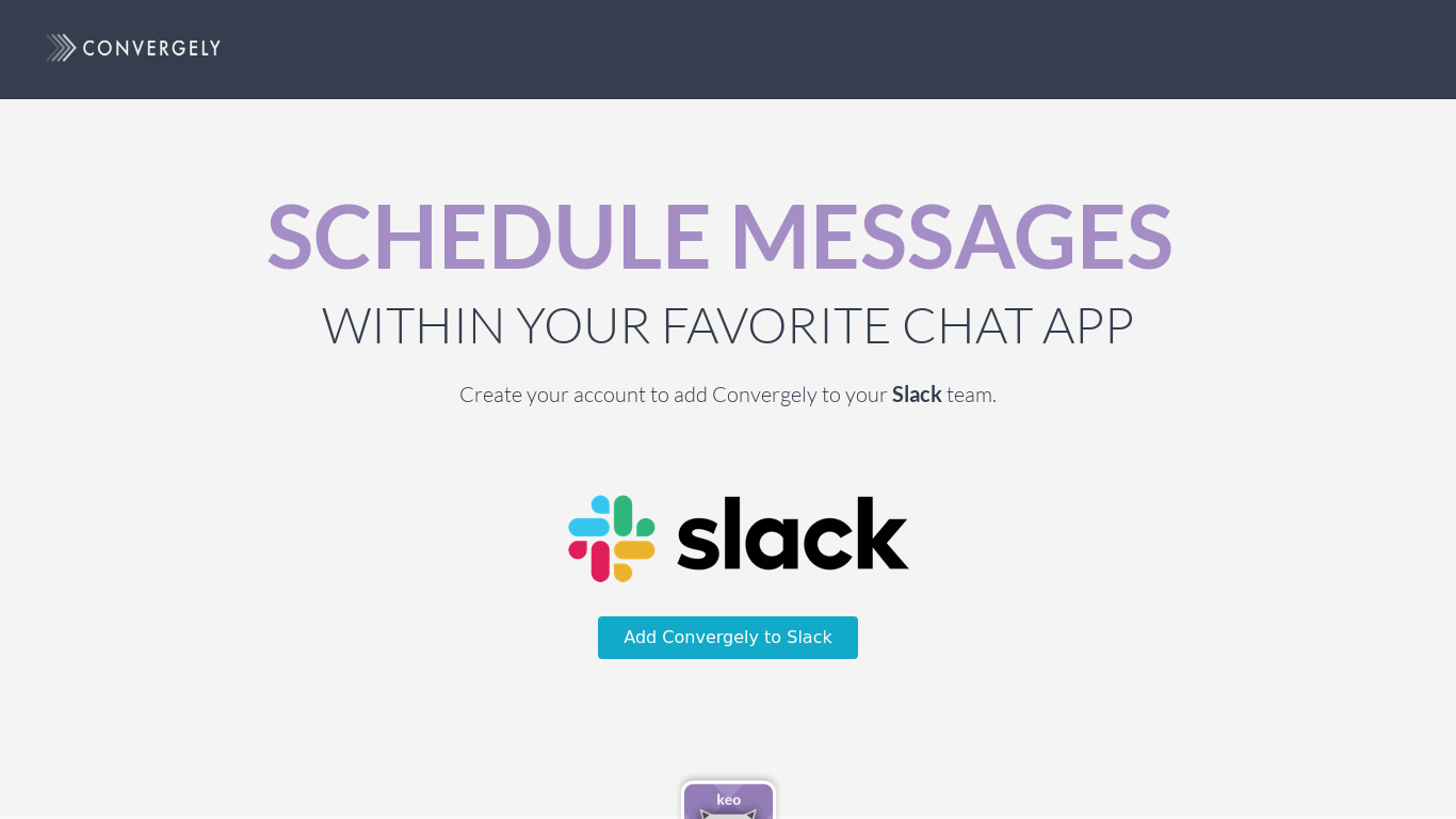 Slater by Convergely Landing page