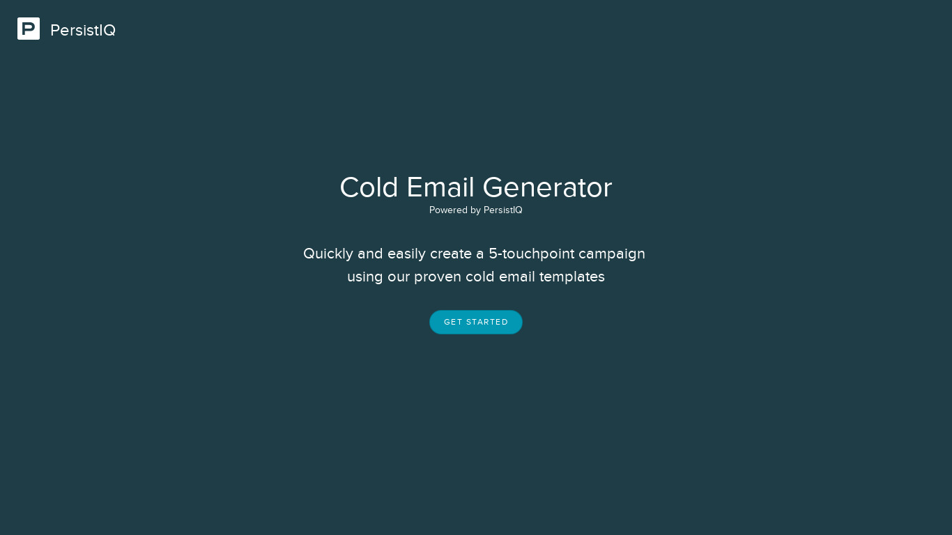 Cold Email Generator Landing page
