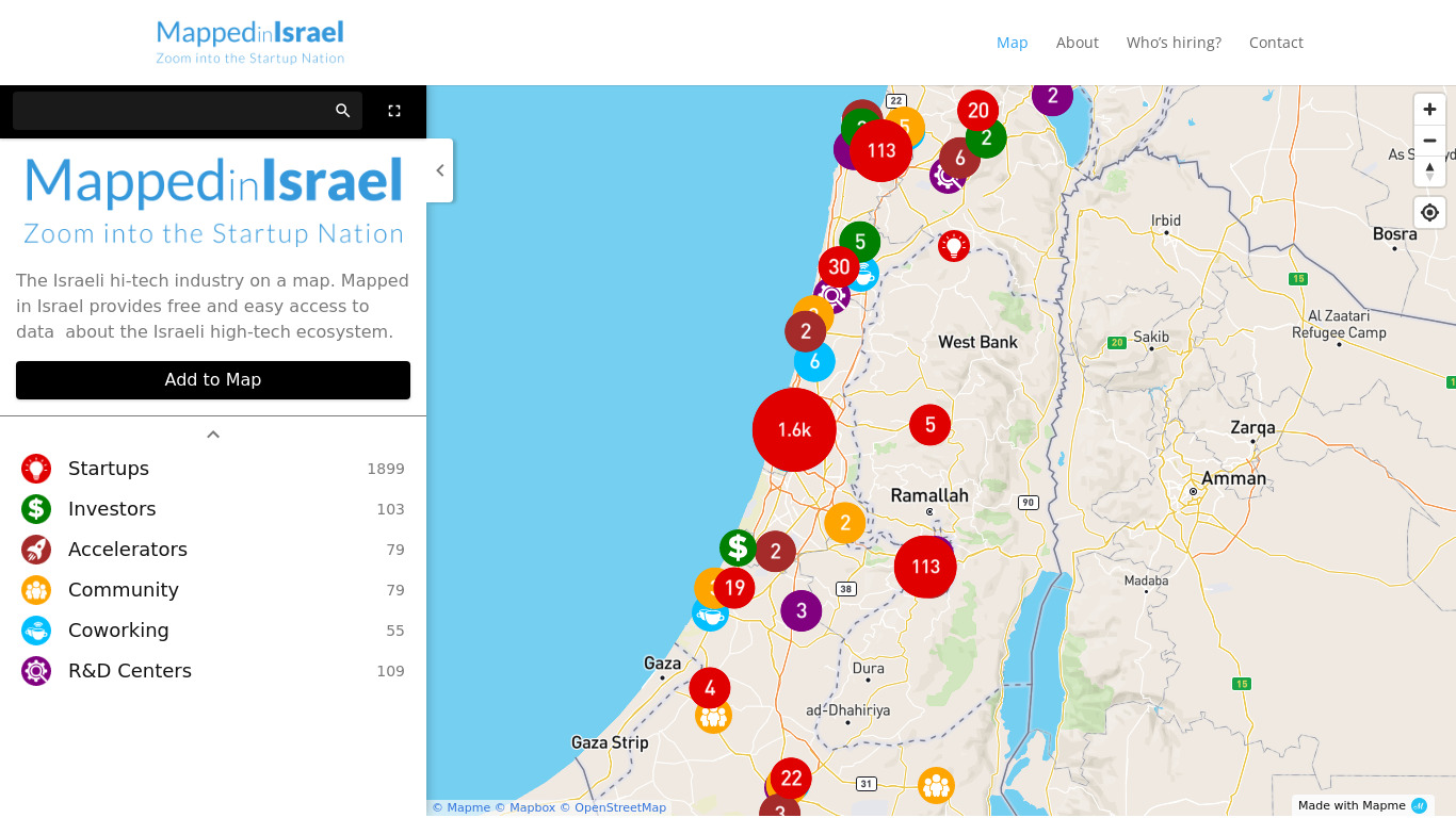 Mapped In Israel Landing page