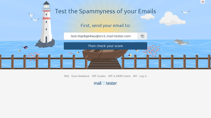 Mail Tester Landing Page