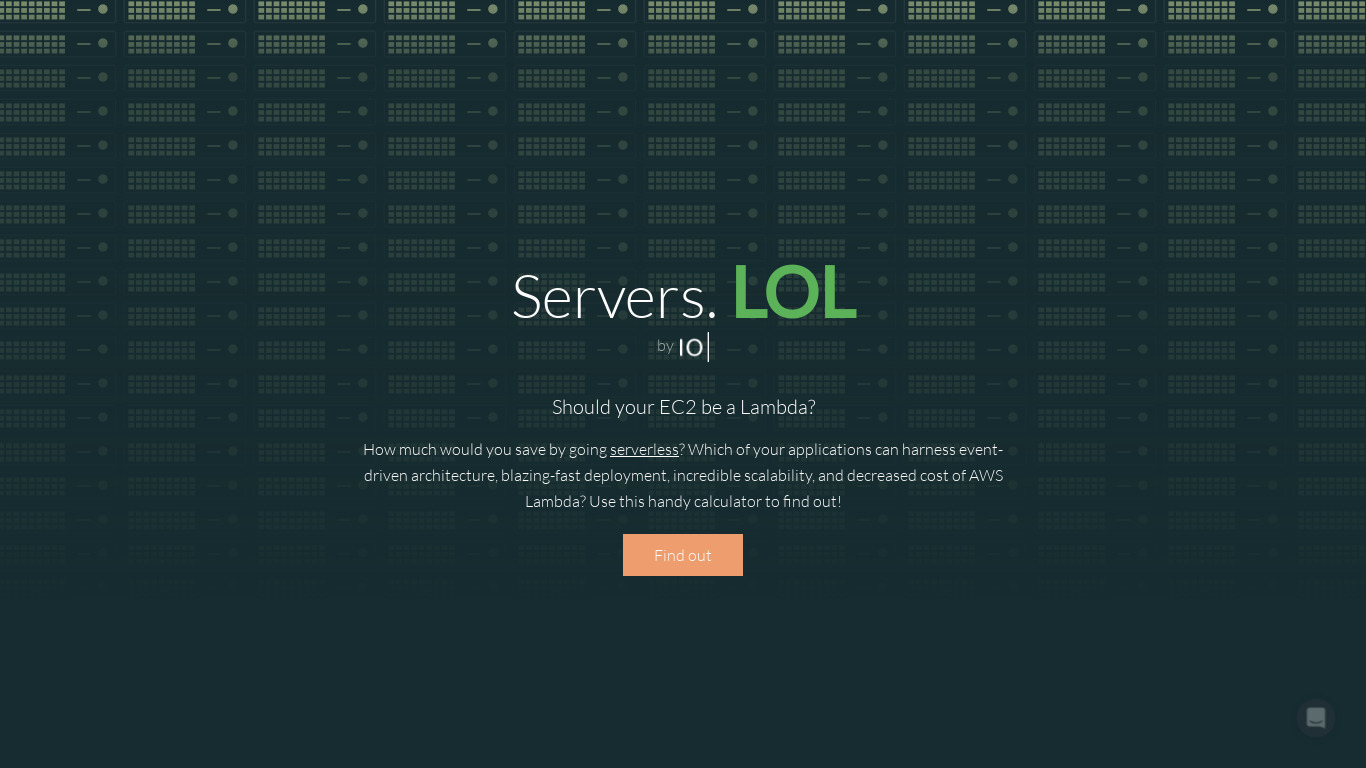 Servers.lol Landing page