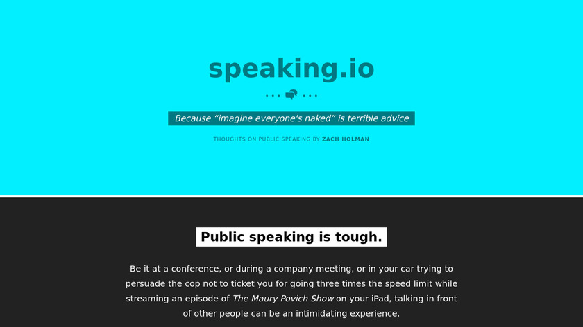 Speaking.io Landing Page
