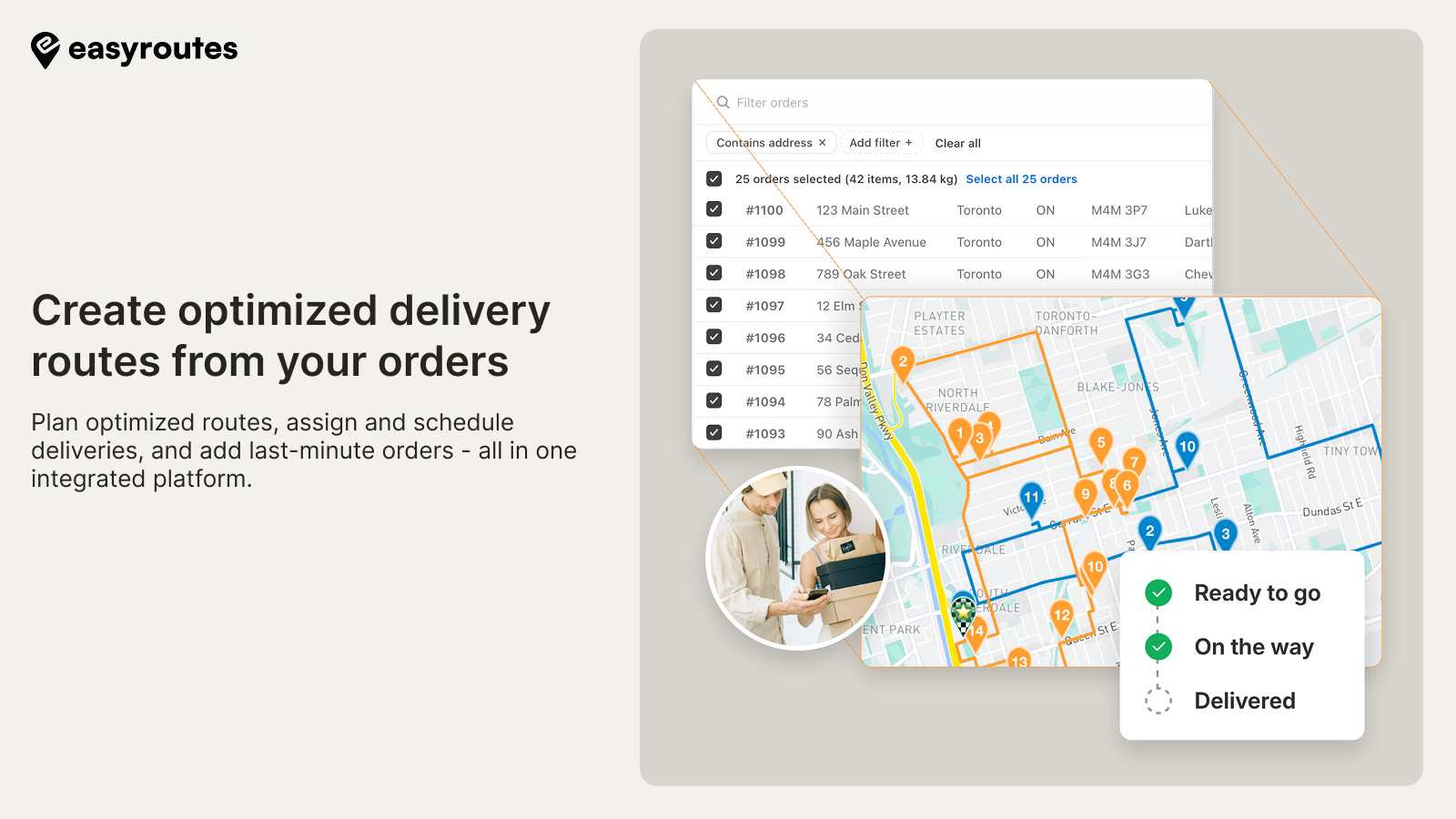 EasyRoutes Plan optimized routes, assign and schedule deliveries, and add last-minute orders - all in one integrated platform.