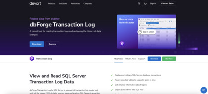 dbForge Transaction Log image