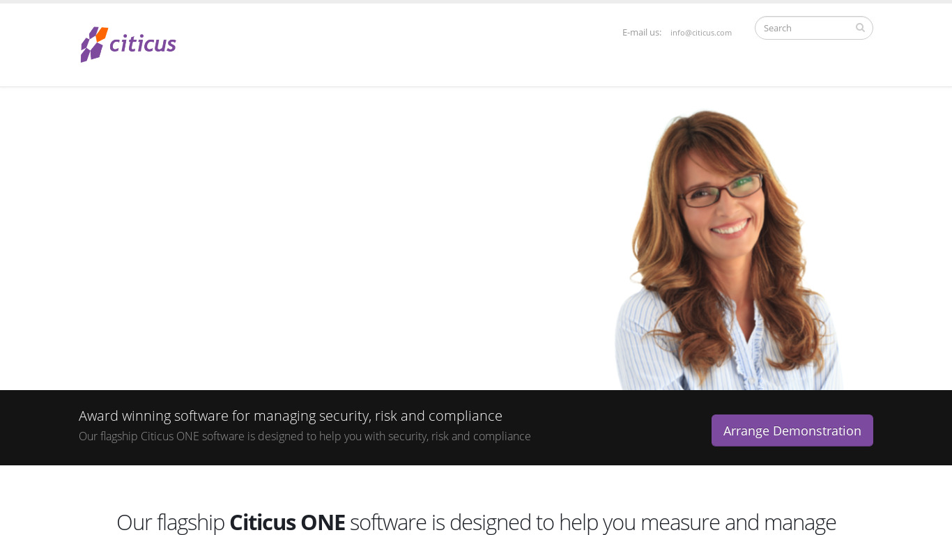 Citicus ONE Landing page