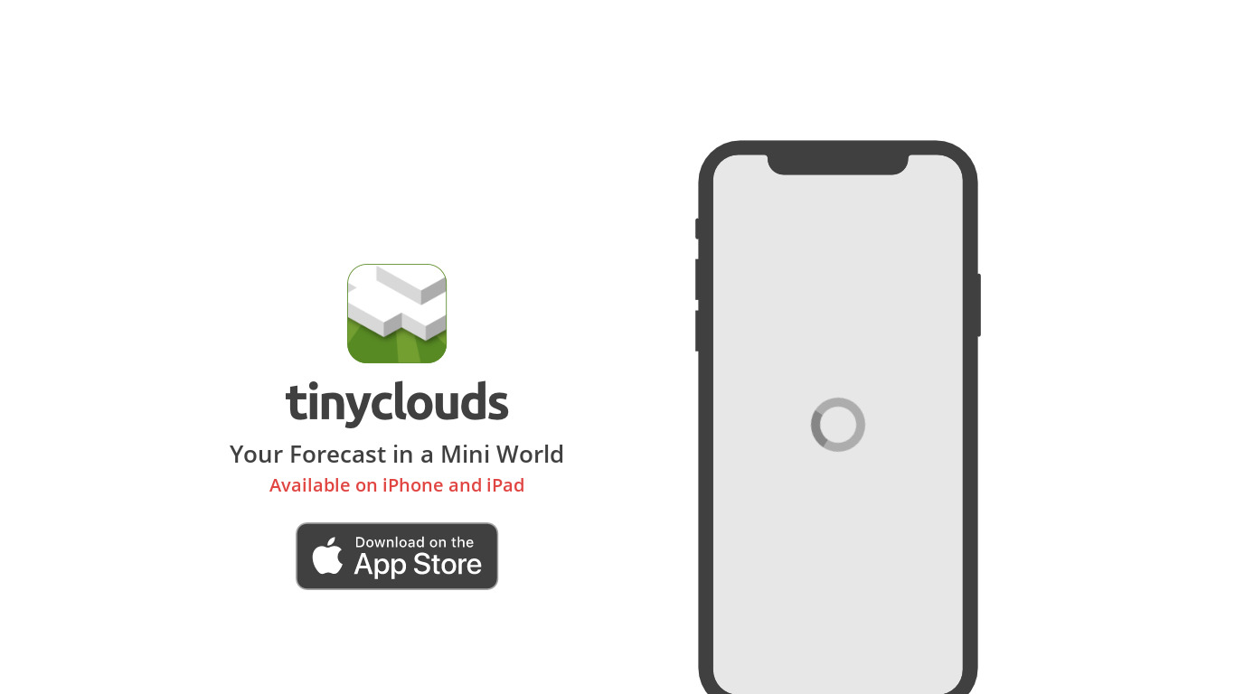 Tinyclouds Landing page