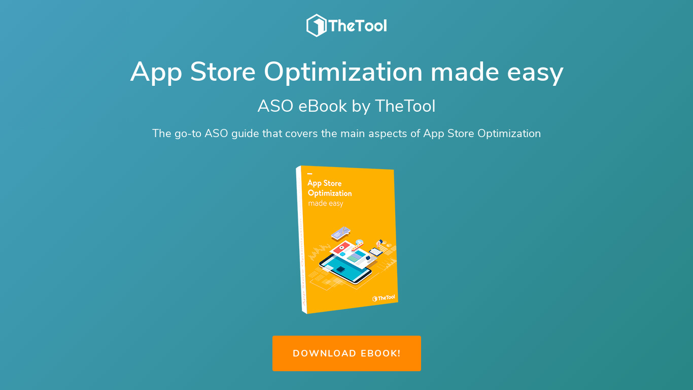 ASO eBook by TheTool Landing page
