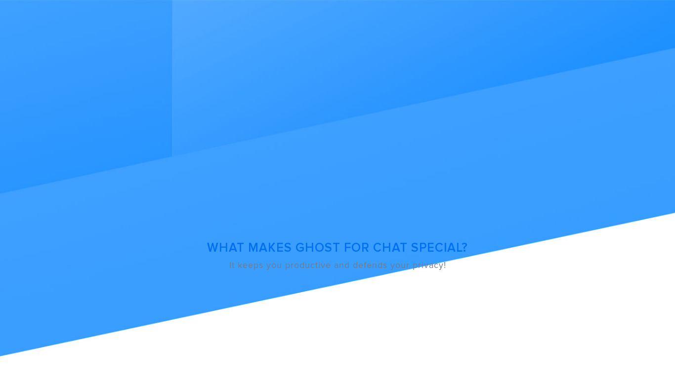 Ghost for Facebook Landing page