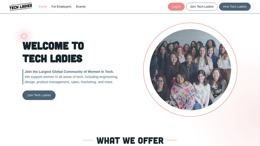 Hire Tech Ladies Landing Page