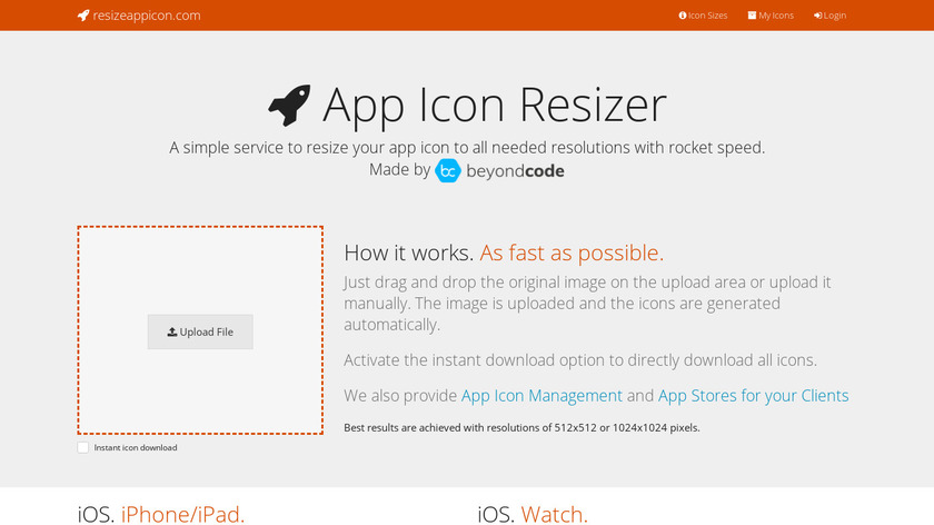 App Icon Resizer Landing Page