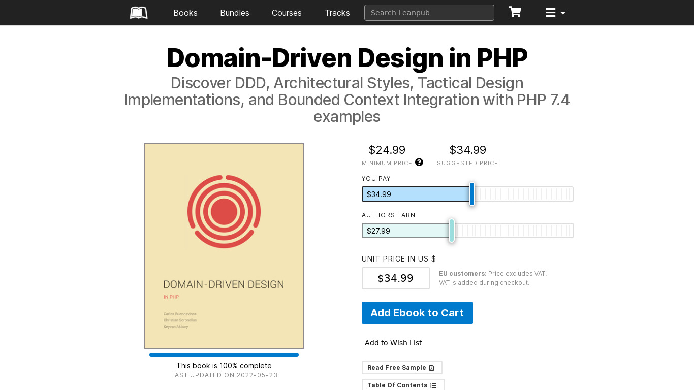 Domain-Driven Design in PHP Landing page