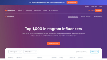 Top Instagram Influencers Ranking image