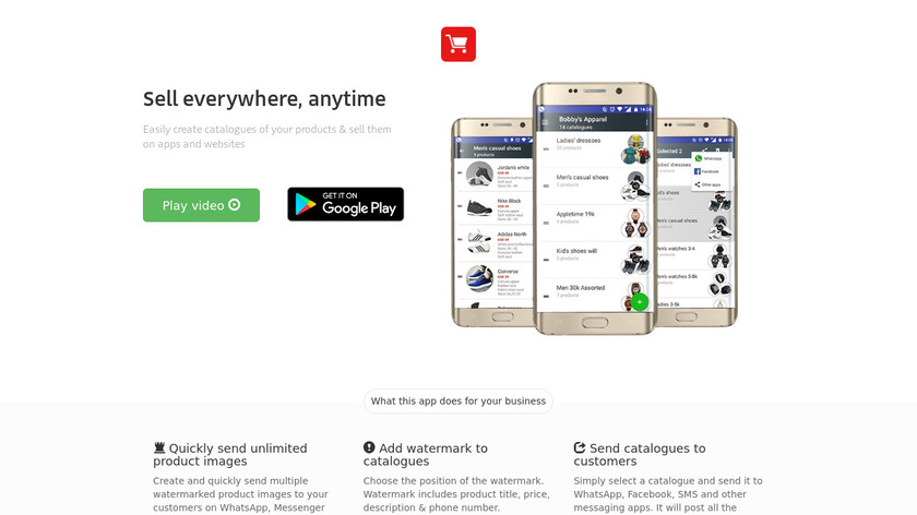 Zahomy Catalogue App Landing Page