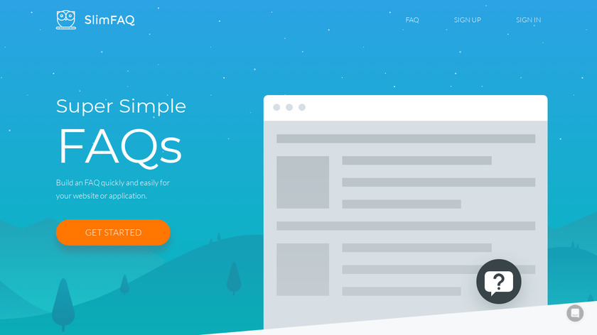 SlimFAQ Landing Page