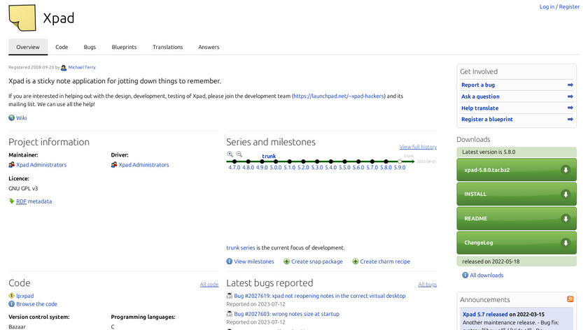 Xpad Landing Page