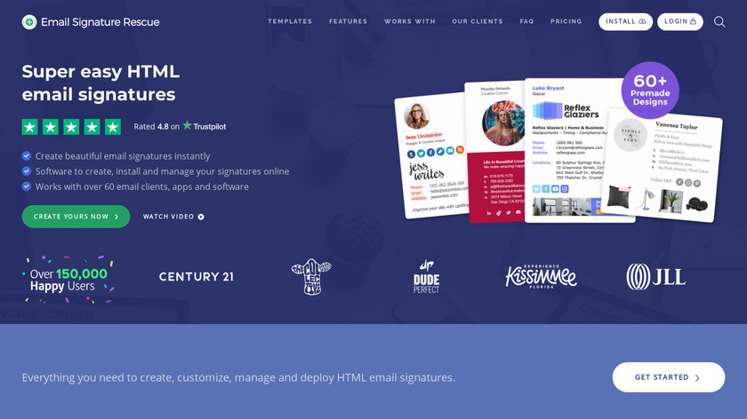 Email Signature Rescue Landing Page