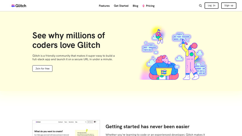 Glitch for Platforms Landing Page