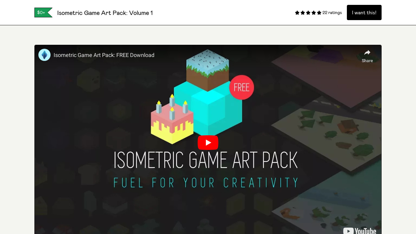Isometric Art Pack Landing page