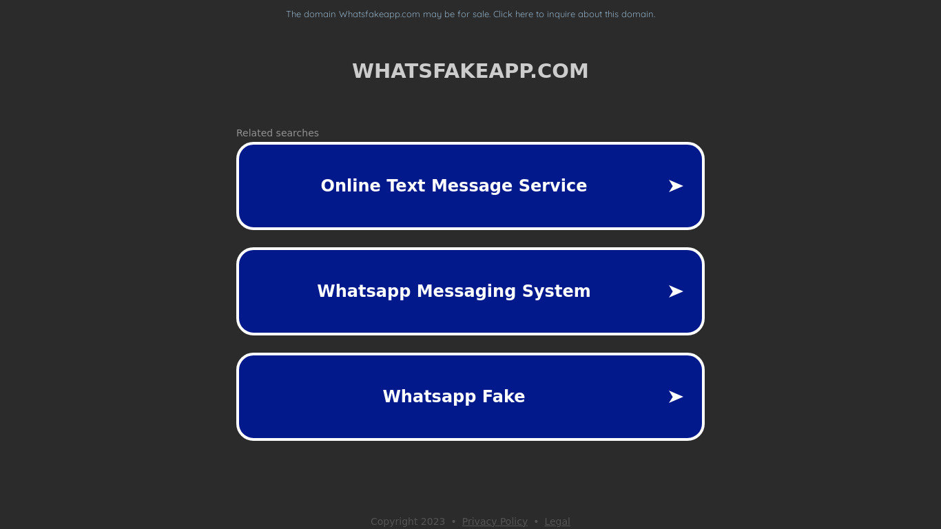 WhatsFake Landing page