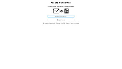 Kill the Newsletter! screenshot