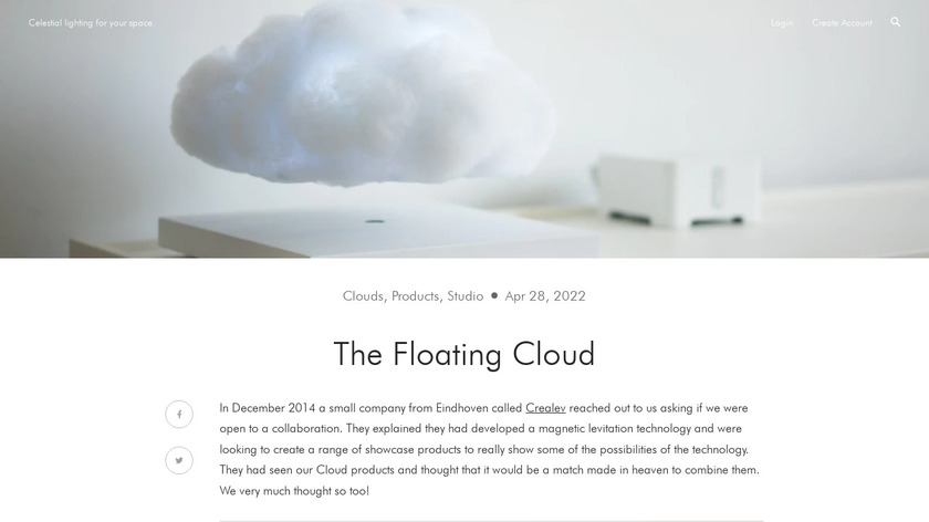 Floating Cloud Landing Page