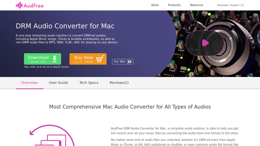 AudFree Apple Music Converter Landing Page