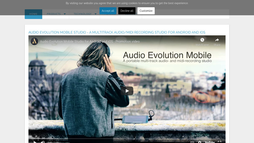 Audio Evolution Landing Page