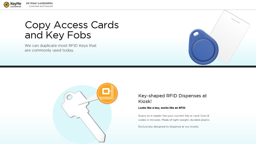 KeyMe RFID Landing Page