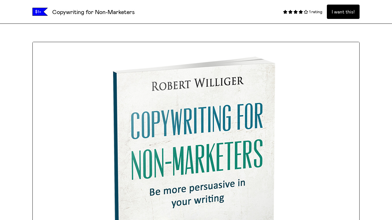 Copywriting for Non-Marketers Landing page
