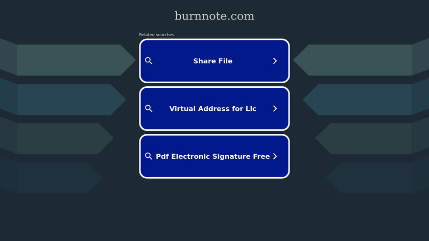 Burn Note Landing Page