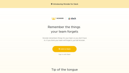 Wonder for Slack image