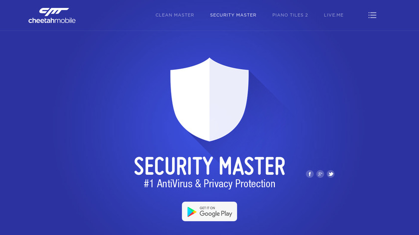 cmcm.com Security Master Landing Page