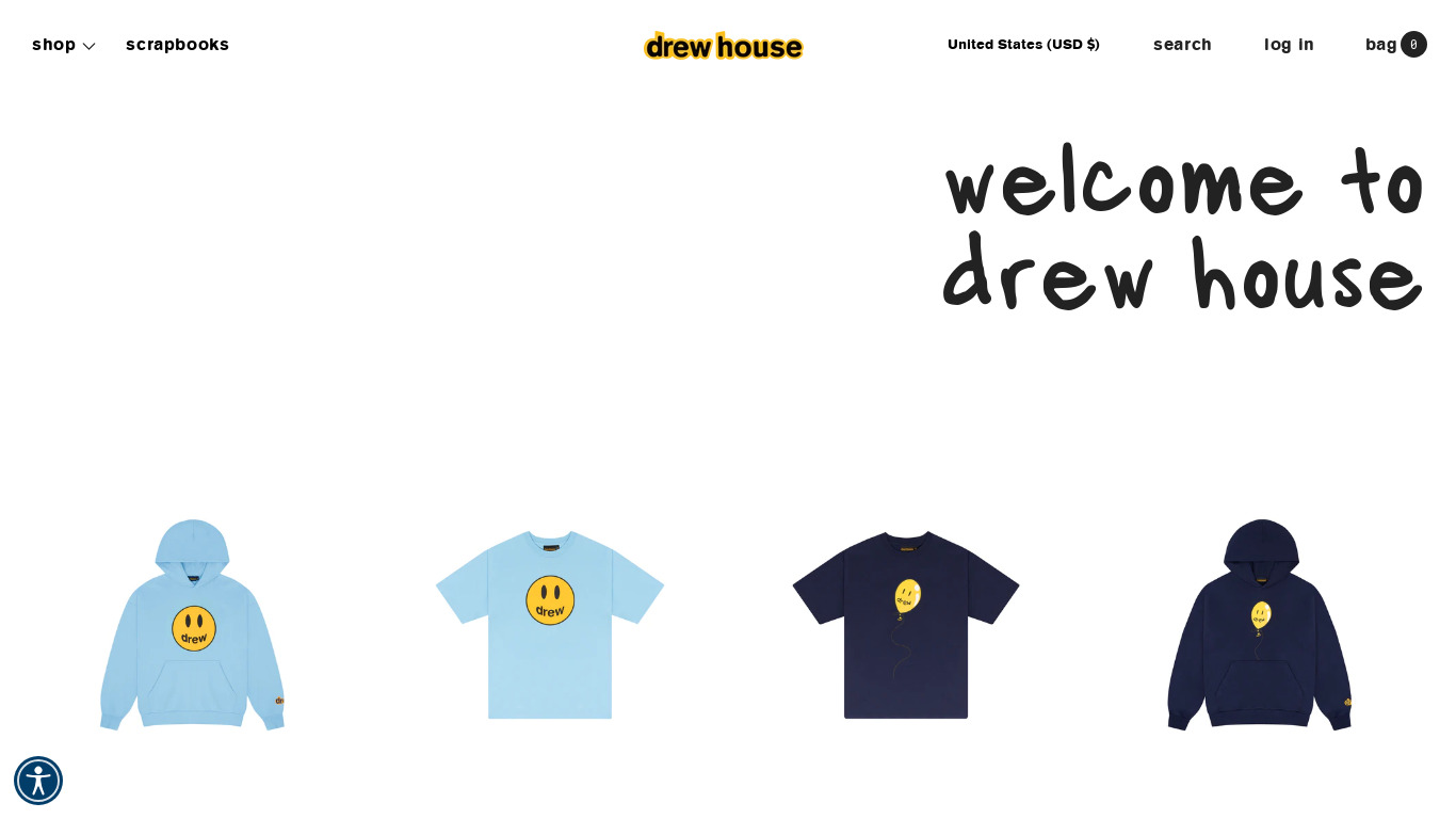 Drew House Landing page