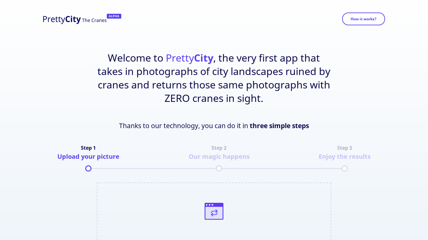 PrettyCity Landing page