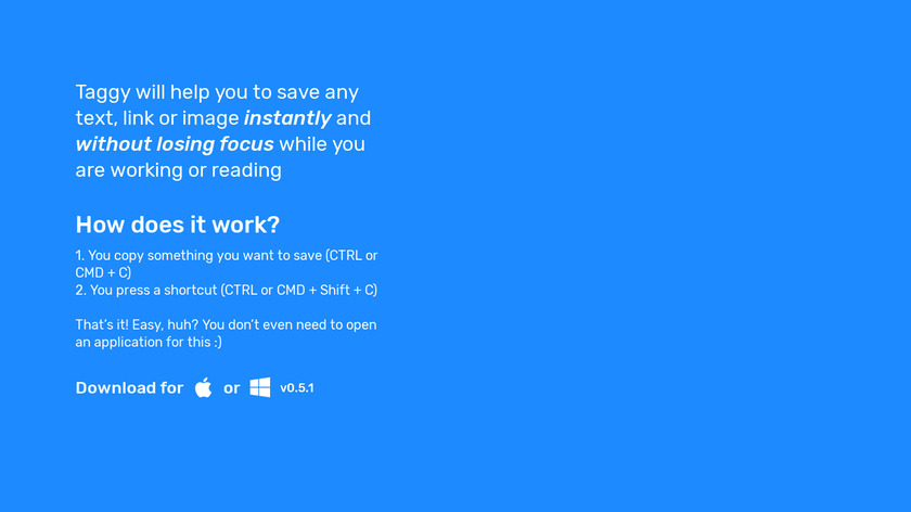 Taggy Landing Page