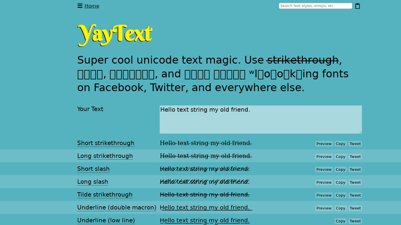 YayText! Landing page