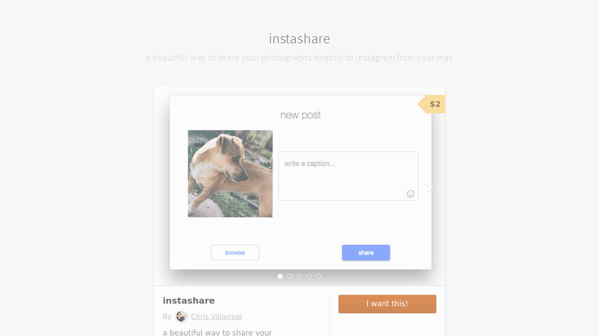 instashare Landing Page