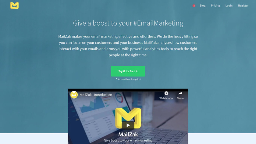 Mailzak Landing Page