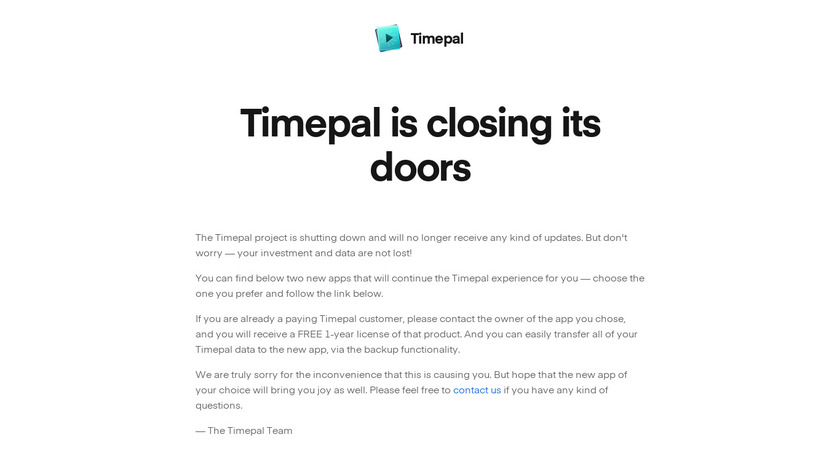Timepal Pro Landing Page