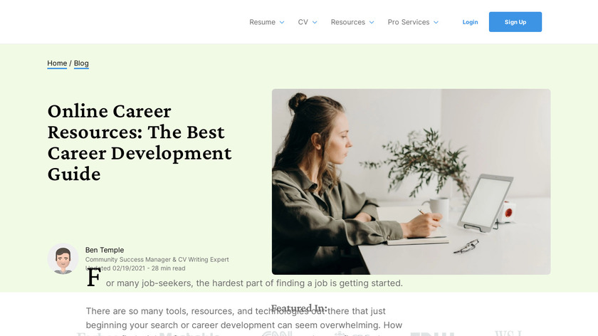 Career Cache Landing Page