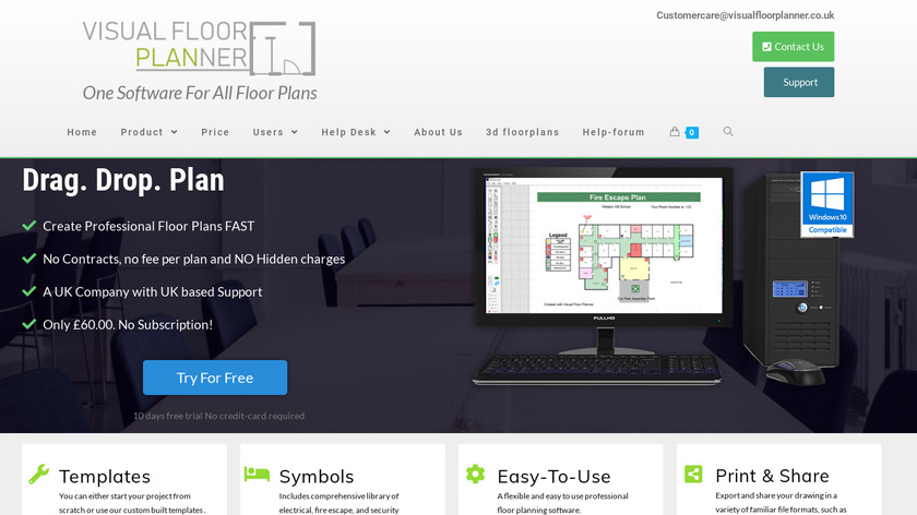 Visual Floor Planner Landing Page