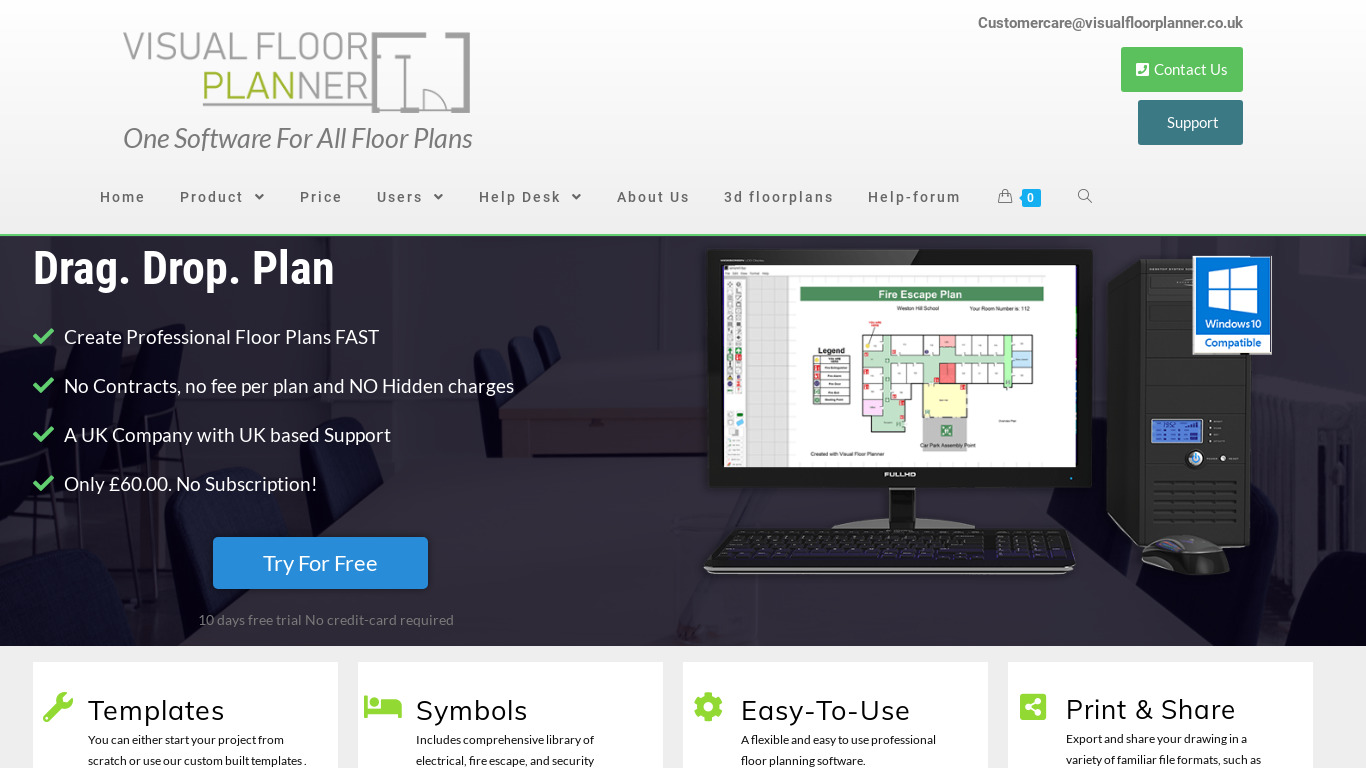 Visual Floor Planner Landing page