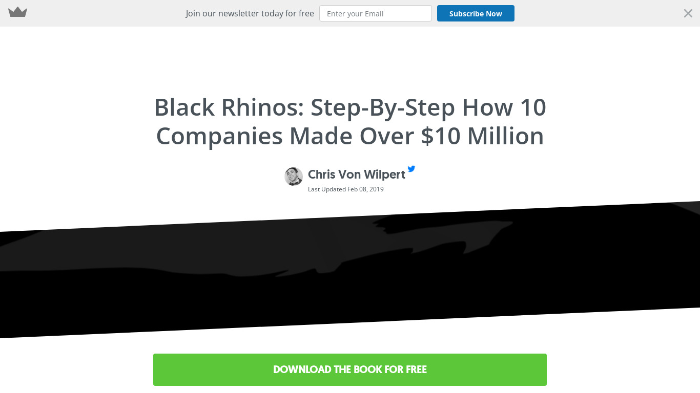 Black Rhinos by Sumo Landing page