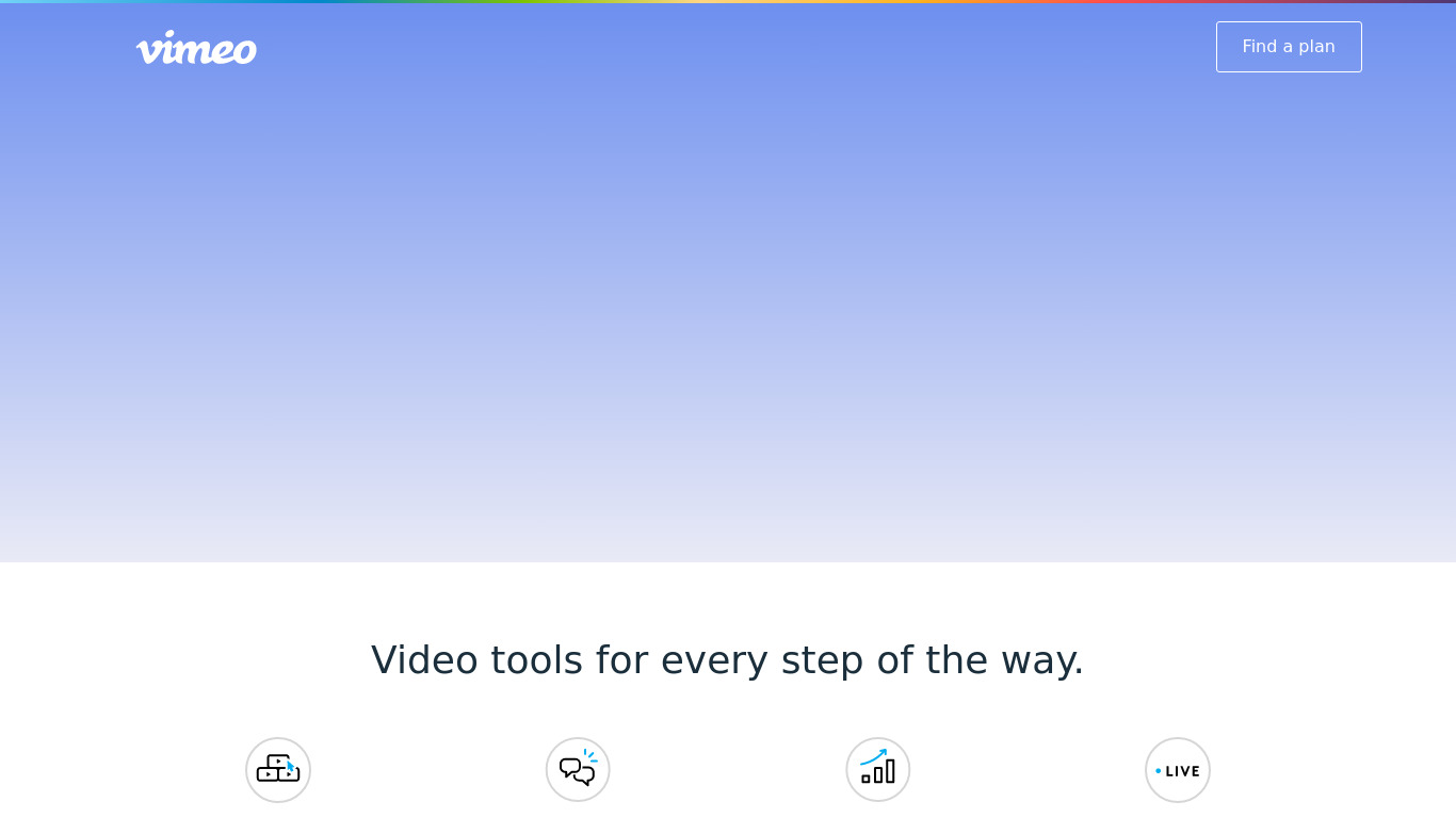 Vimeo Player Landing page