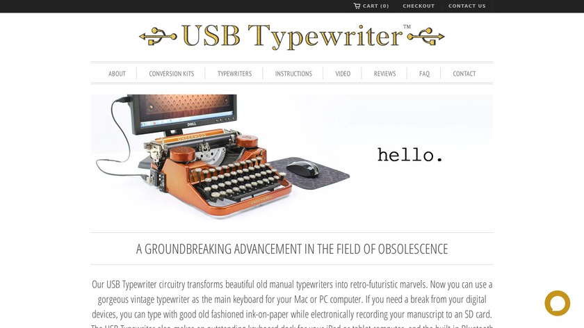 USB Typewriter Landing Page