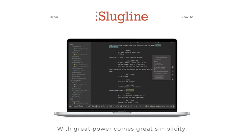 Slugline Landing Page