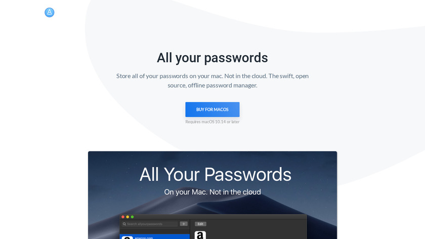 All Your Passwords Landing Page